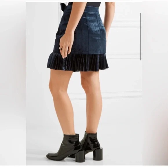 🎲PHILLIP LIM velvet & metallic mini skirt - Picture 4 of 14